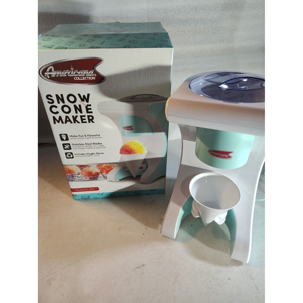 Americana Collection Snow Cone Maker EIC-629 Tabletop Shaved Ice Machine 1275